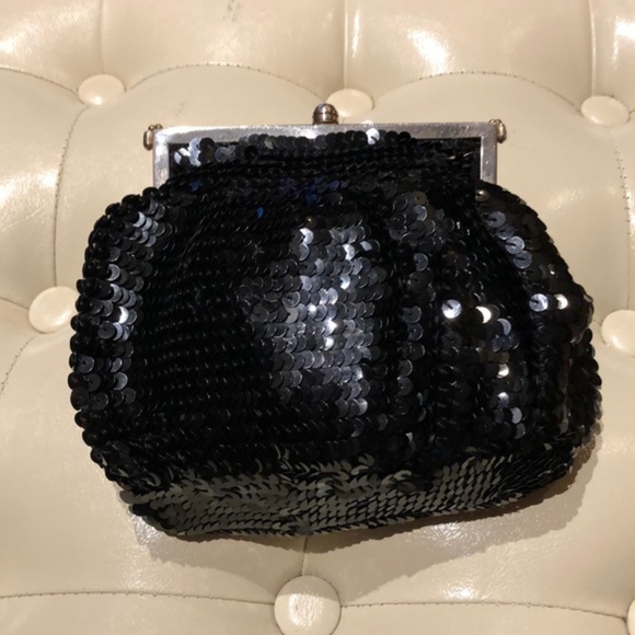 Vintage Special occasion black sequin handbag - Picture 3 of 8